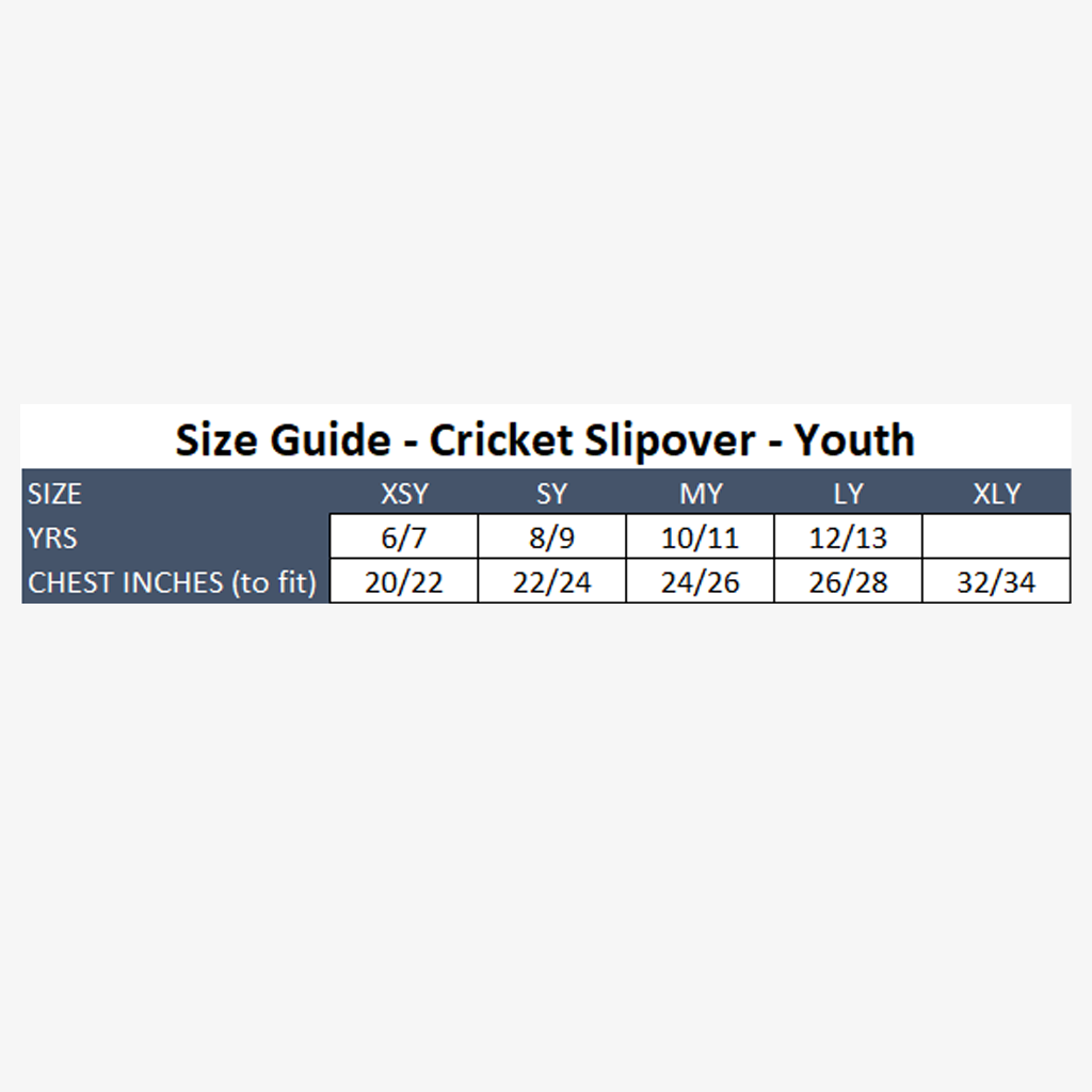 ECC 2021 Onfield Cricket Slipover - Youth